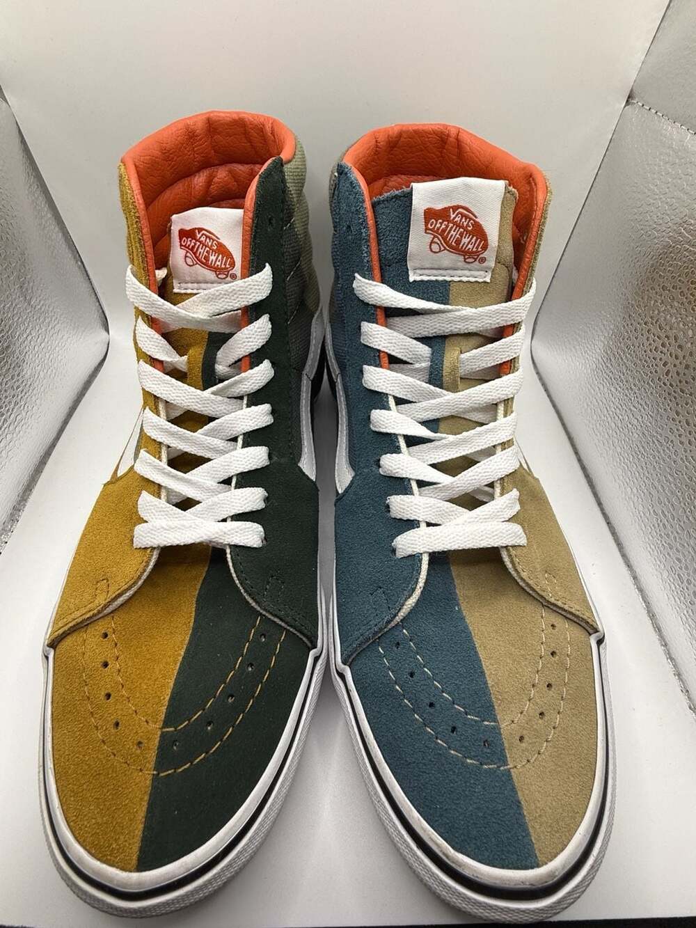 Vans Sk8-Hi Mismatch Multi-Color Suede High Top Sneakers Men's 8 Women's 9.5
